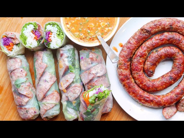 Fresh Spring Rolls w/ Hmong Sausage