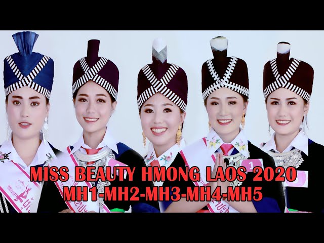 Peb ntxhais MH1-5 Miss beauty Hmong Laos New Year 2020 in Vientiane Capital Laos