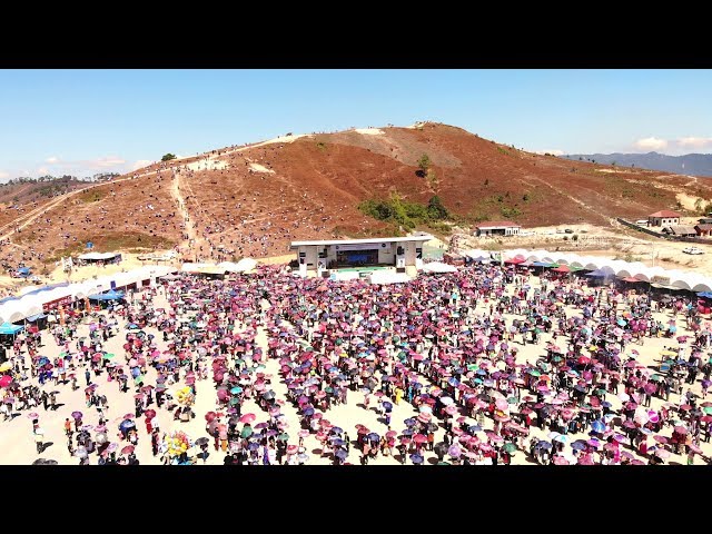 2019 4K drone fly second time at Hmong XiengKhoua New Year.