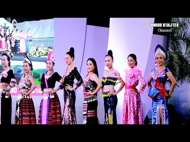 Cov ntxhais nkauj ntsuab Hmoob Laos hnav Hmong fashion