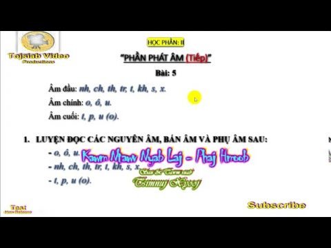 Kawm ntawv Nyab Laj-Hmoob _ Learning VN-Hmong-Lesson 5/1