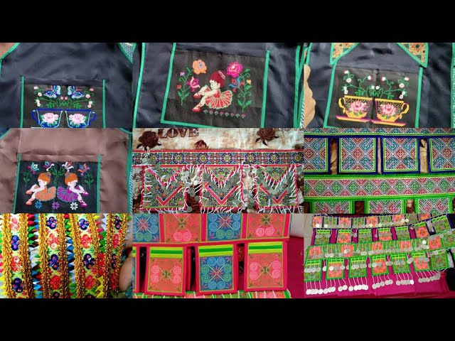 Saib paj ntaub, aprons, embroidery made hlab nyiaj& hand make paj ntaub zoo nkauj heev 08.18.2020