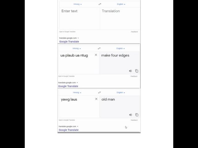 Google Translate into Hmong