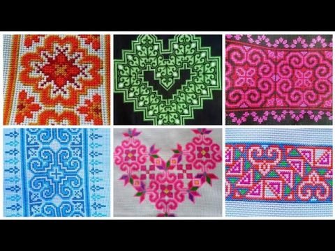 qauv paj ntaub hmoob, hmong embroidery cross stitch ♥ ❤9.10.2020