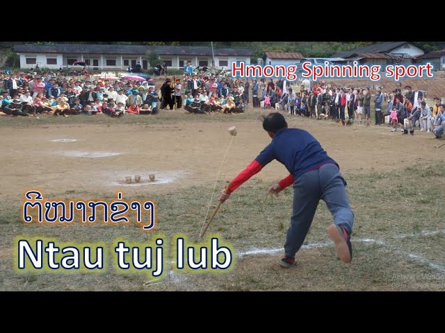 Ntau tub lub nyob moos cab/ຕີໝາກຂ່າງ/Hmong traditional Sport (Spinning sport) Liverpool vs PSG