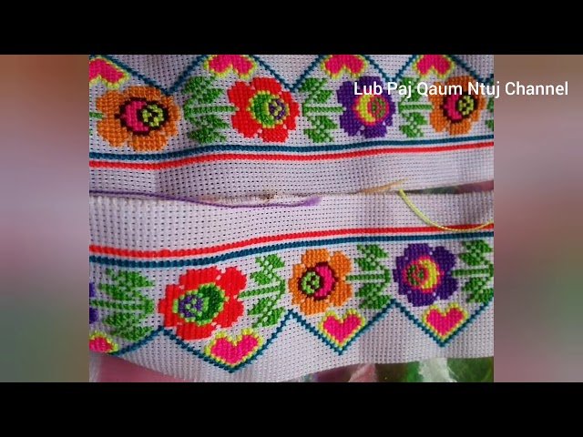 paj ntaub tawm laug ntau tu qauv, embroidery cross stich 12.02.2020