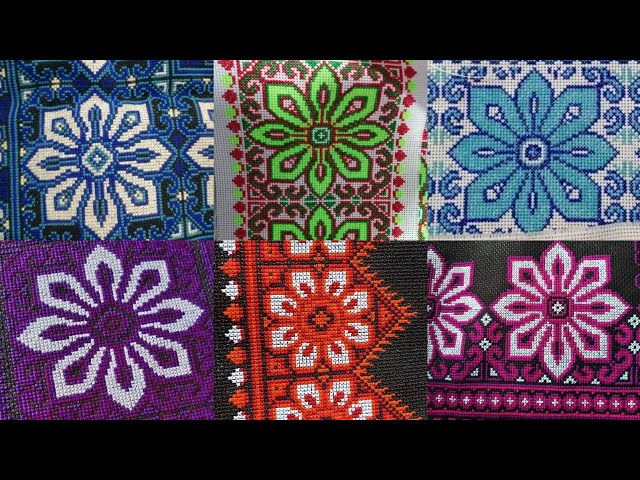 paj ntaub tawm tshiab, paj ntau xaws ua paj zoo nkauj heev, hmong embroidery cross stitch 12.15.2020