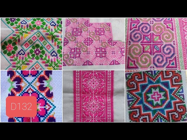 paj ntaub tawm tshiab embroidery cross stitch D132 2.7.2021
