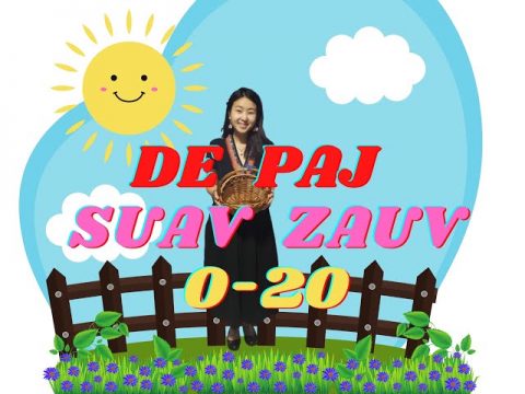 De Paj Suav Zauv 0-20 | Count numbers in Hmong 0-20 | DibDabNeeg| Learn Hmong language