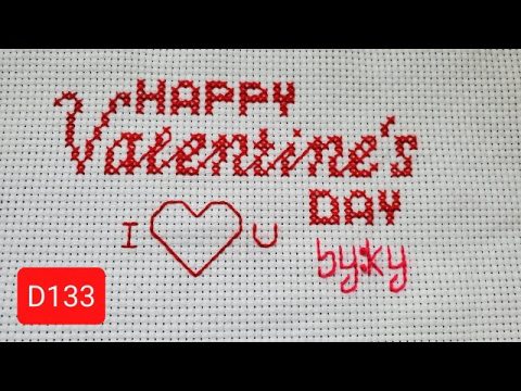valentine cross stitch ❤ xaws paj ntaub ntawv hnub kev hlub D133 02.12.2021