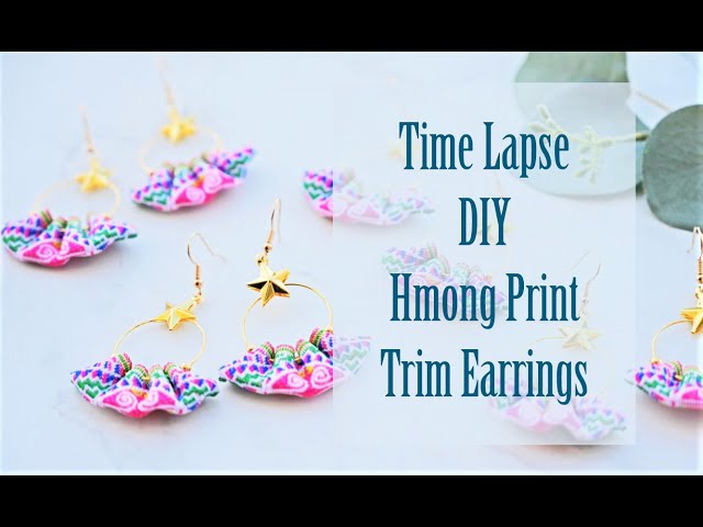 DIY Paj Ntaub Hmong Earrings