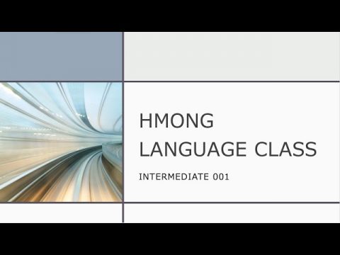 Zoom Classes - Intermediate Class 001 - Learn the Hmong language