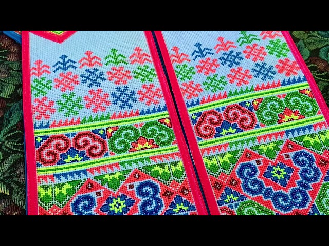 How to Sew Hmong Handmade Paj Ntaub Hlab (quick tutorial)