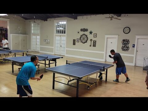 Hmong table tennis Master Chao Lee vs Suchart from Thailand for 1st place.