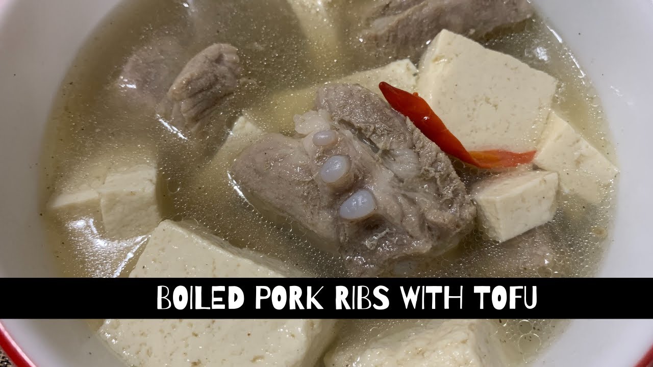 (HMONG FOOD) Boiled pork ribs with Tofu
