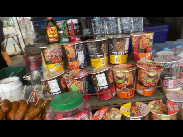 Hmong food stand in Mae Hong Son in Thailand