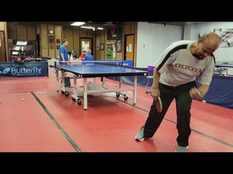 Hmong table tennis Master Chao Lee vs Muhamud the Giant part. 2