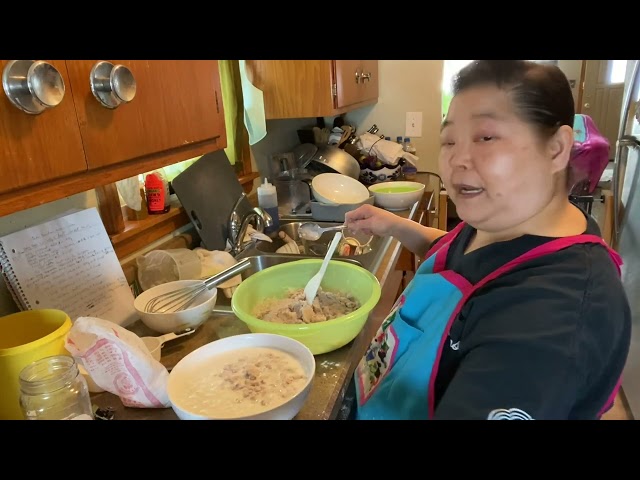Hmong dessert or food: taro panda layer cake/ cub ncuav nqo tsw haa hab panda ncuav sib ntsooj