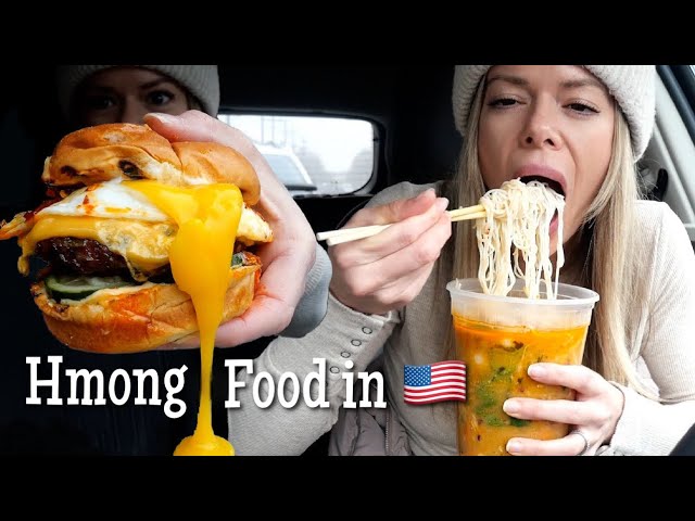 Hmong Breakfast Sando + Khao Poon (Lao Curry Chicken Noodle Soup) MUKBANG!
