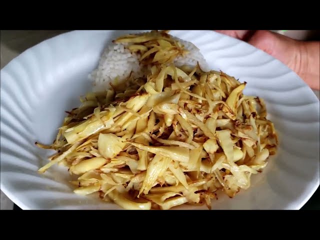 Stir Fried Bamboo Shoots with Ginger (Hmong Food 6)