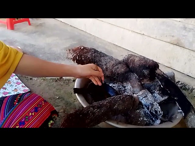 vẽ hoa áo dân tộc H’mông. ( ua paj ntaub Hmoob)