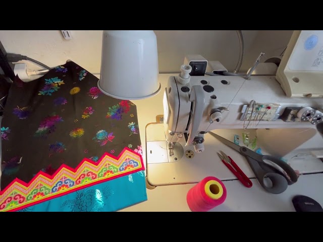 How I sew paj ntaub on sleeves
