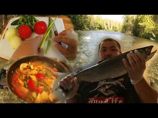 HMONG CATCH AND COOK TOMYUM “RUSSIAN RIVER SOCKEYE SALMON”