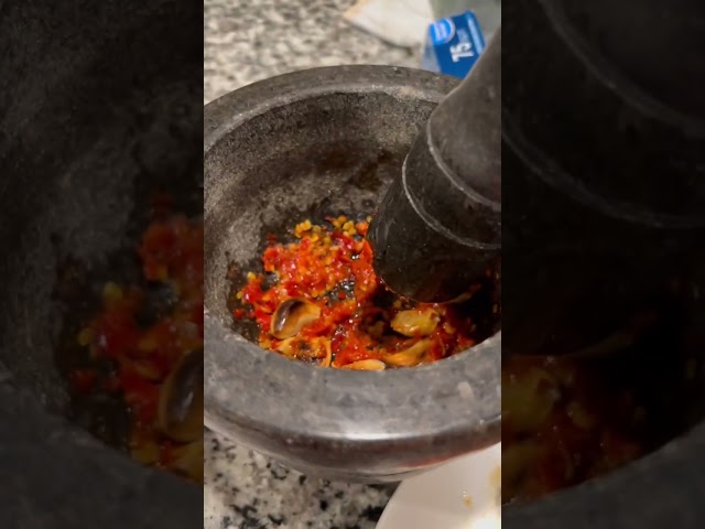 Roasted tomato pepper #food #asmr #cooking #hmong #spicy