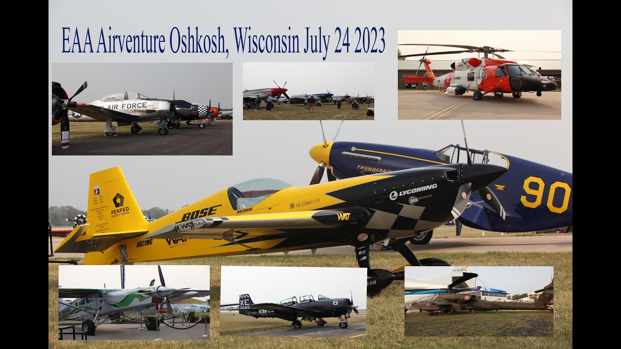 First day open EAA Airventure Oshkosh, Wisconsin July 24, 2023.