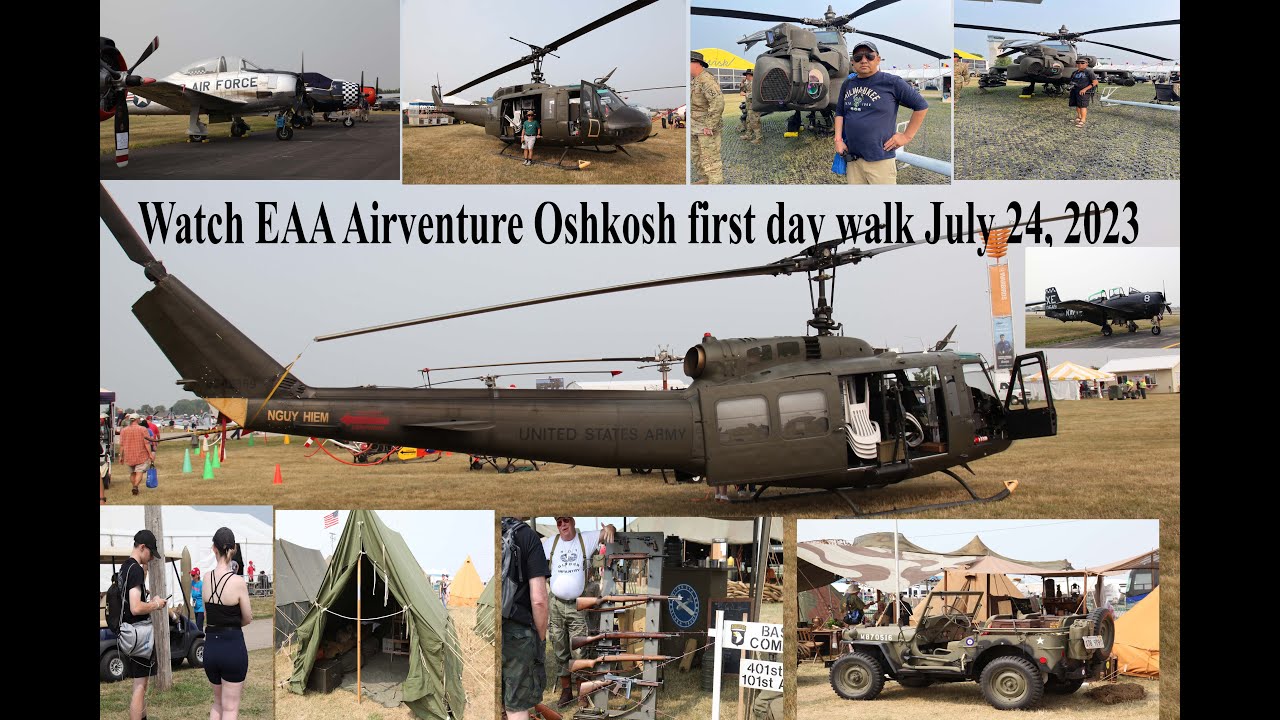 First day open EAA Airventure Oshkosh Celebrating 70 year July 24, 2023 P-2.