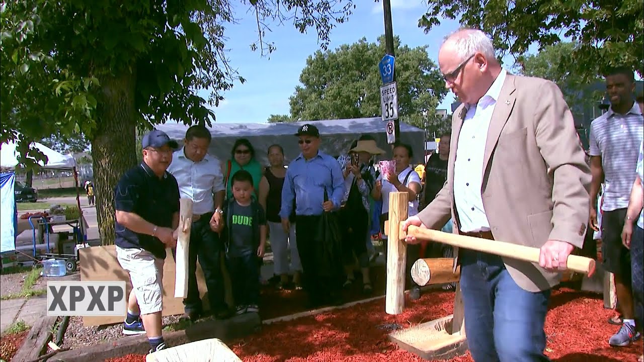 3HMONGTV | Governor Tim Walz tuav ncuav thiab tuav cos – Hmongtown Marketplace celebration 2019.