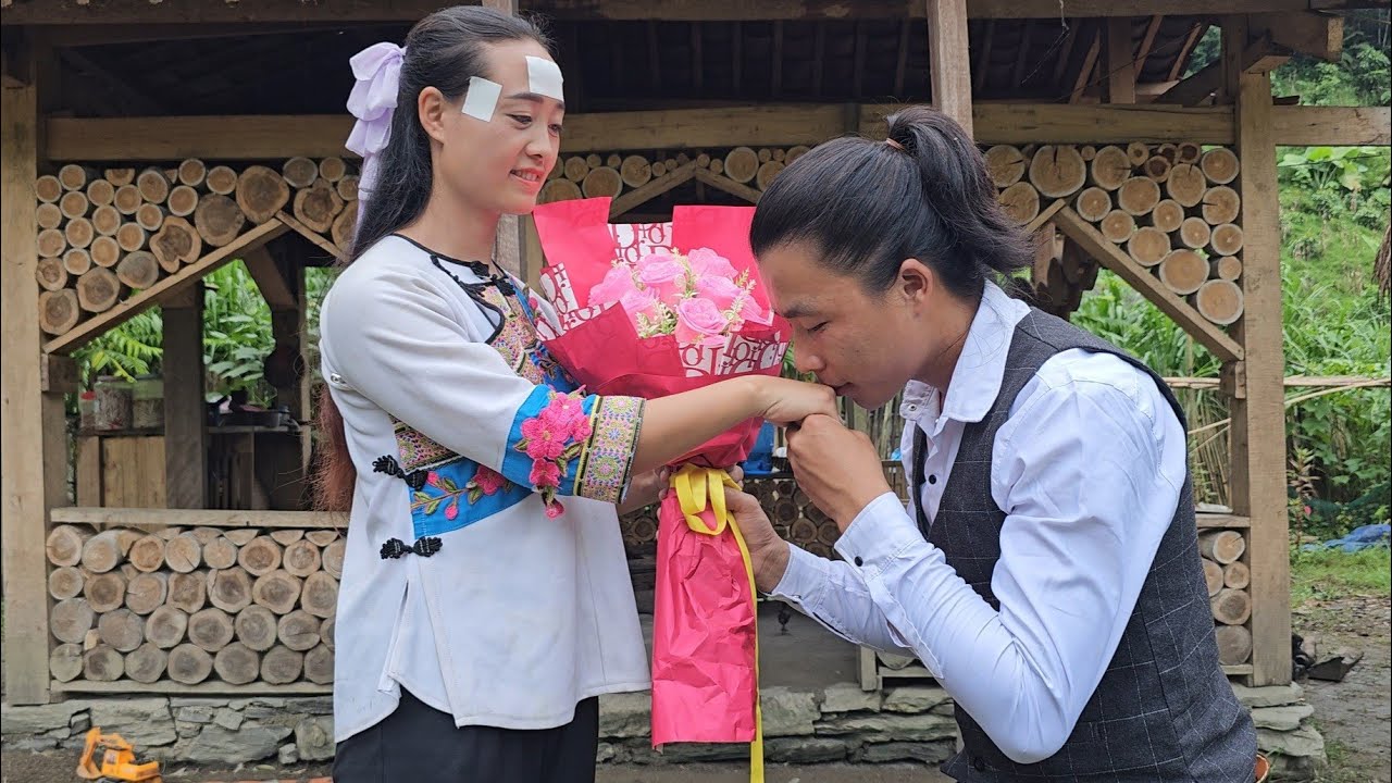 For the first time in her life, a single mother received a bouquet of flowers from a kind engineer