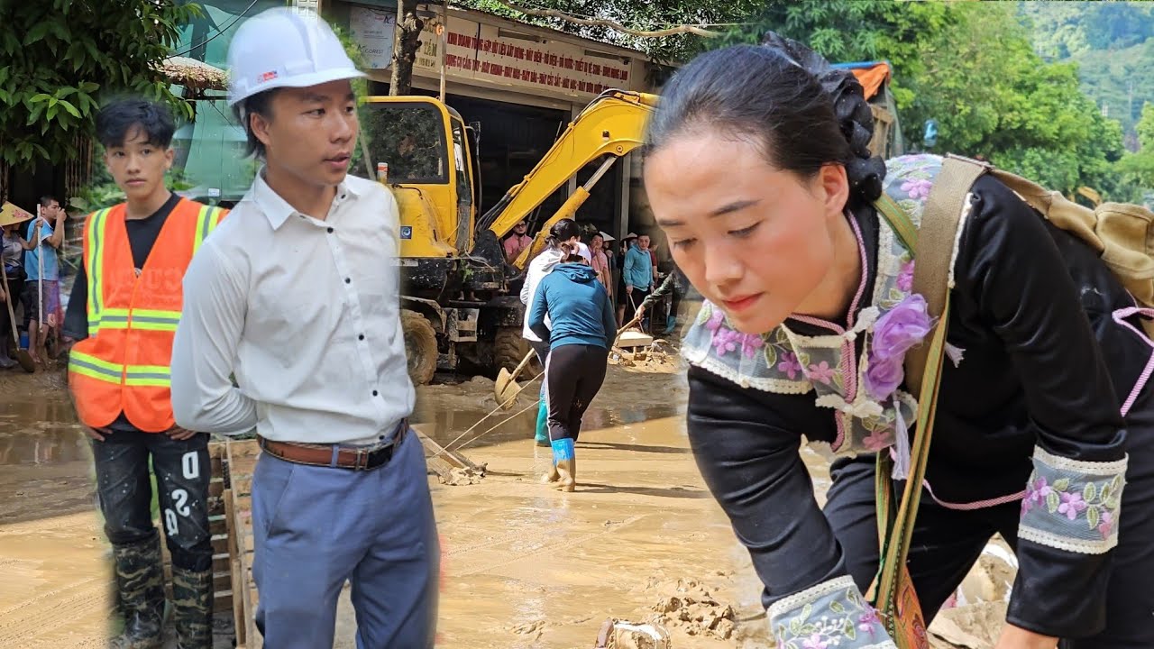 Kind-hearted man helps people devastated by Typhoon Yagi – returns to visit single mother- anh hmong