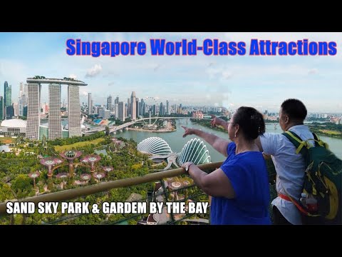 SINGAPORE World-class  SANDS SKY PARK infrastructure . Southeast Asia travel film 2024