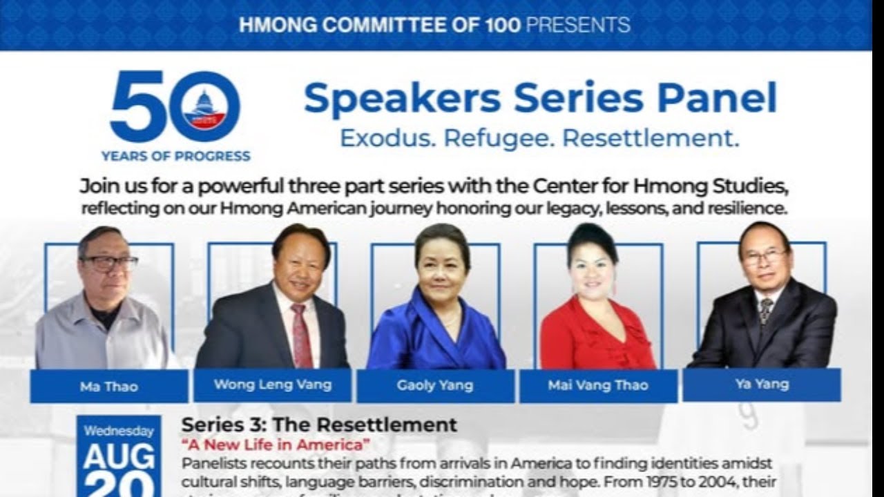 3HMONGTV LIVE: Hmong Committee 100 Speakers Series 3: Resettlement.