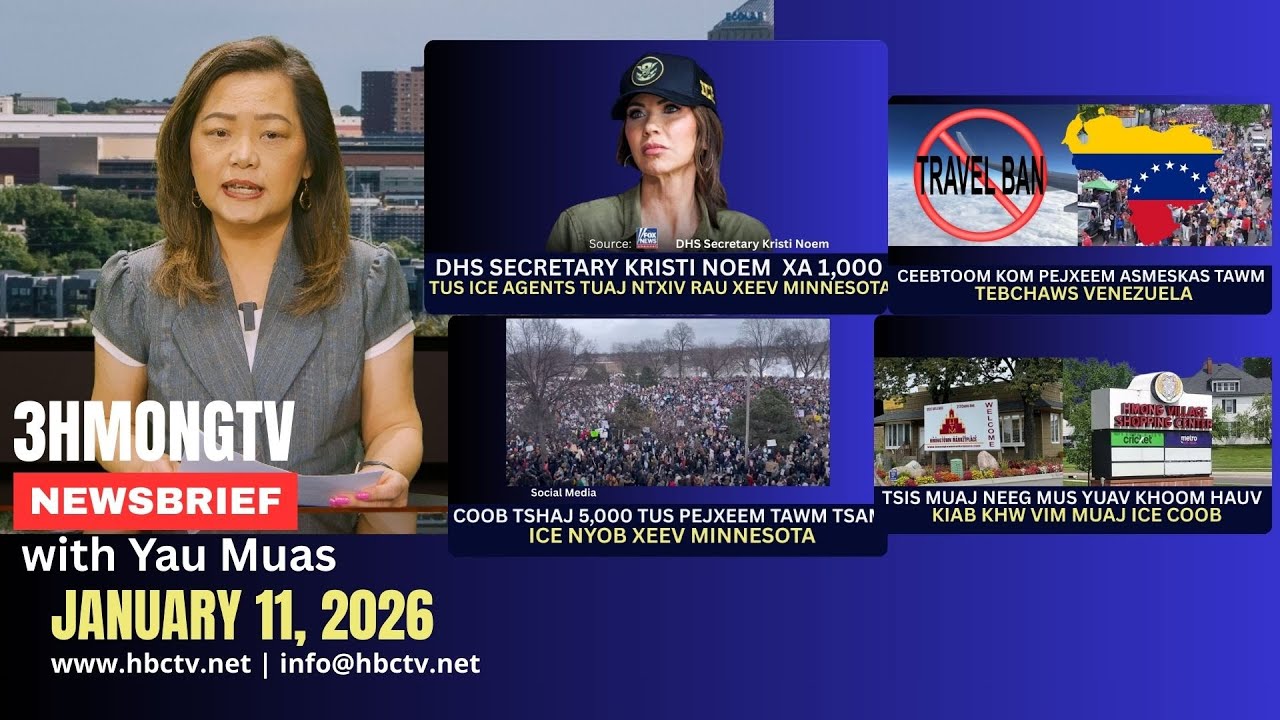 🔴3HMONGTV NEWS | Jan. 11, 2026 – Xovxwm tshaj tawm hauv xeev  Minnesota hnub no.