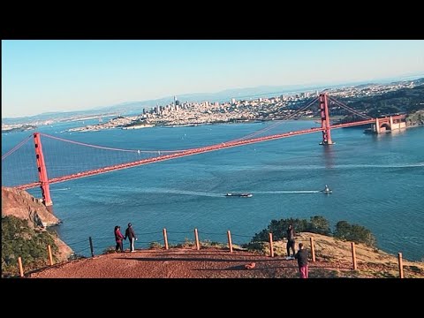 Panoramic Views of the Golden Gate Bridge, San Francisco, and the  Pacific Ocean on Hawk Hill