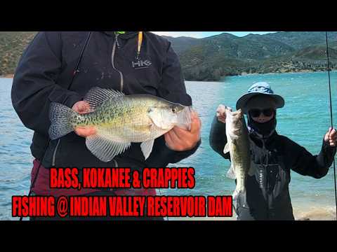 Bass, Kokanee & Crappies fishing at Indian Valley Reservoir Dam  4/15/26