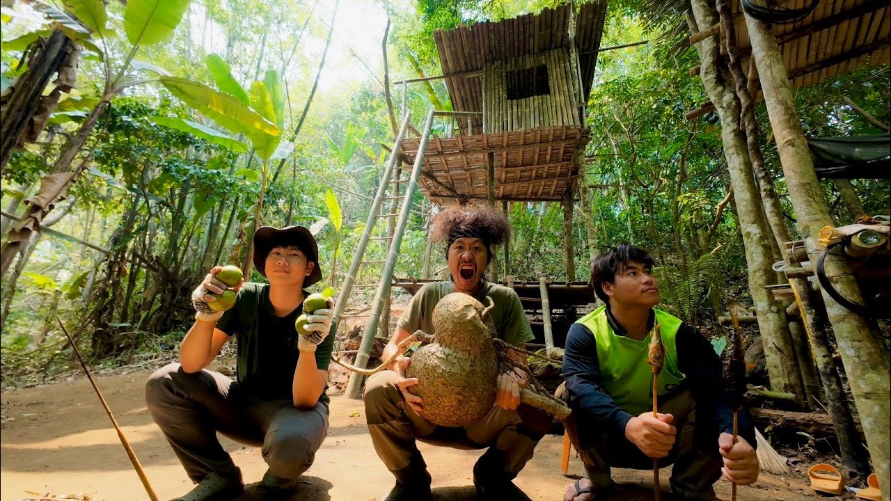 ใช้ชีวิตสุขสงบ..  กับบ้านต้นไม้… ปูพื้นหินปลูกต้นไม้ให้สวยงาม….!!  [  โจโฉ ]