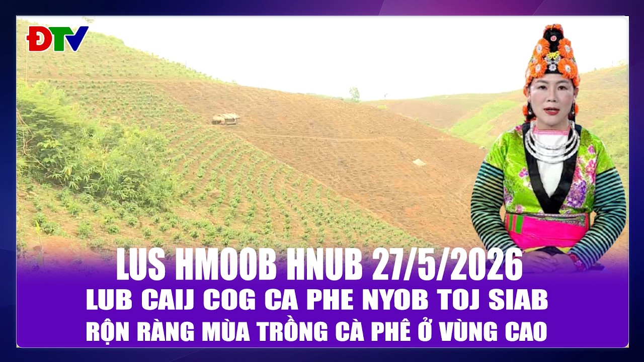 Lub caij cog ca phe nyob toj siab | Xov tooj cua lus Hmoob Dien Bien  28-5-2028 | Điện Biên TV