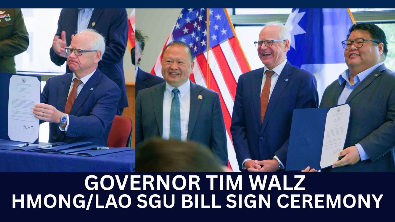 🔴06-09-2026 | Hnub no Gov. Walz kos tsab SGU Bill los ua cai nco  txog Hmoob thiab Nplog cov tub rog.
