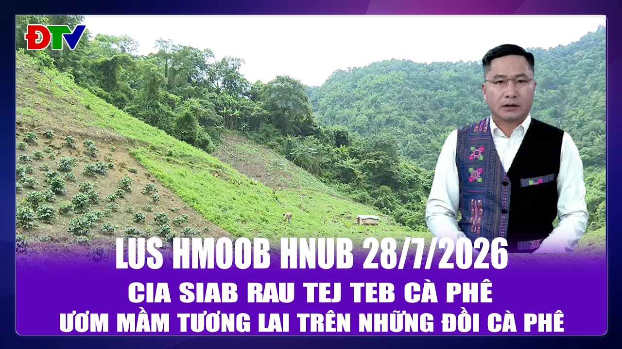 Cia siab rau tej teb cà phê  |  Lus hmoob hnub 28 -7- 2026 |  Điện Biên TV