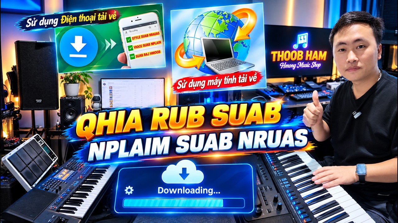 Qhia siv Xov tooj thiab Máy Tính Computer rub Sampler los siv rau  Organ YAMAHA
